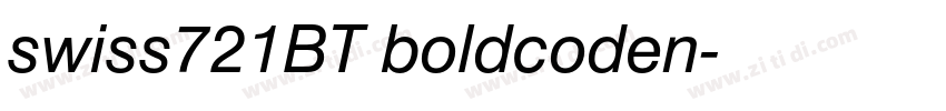 swiss721BT boldcoden字体转换